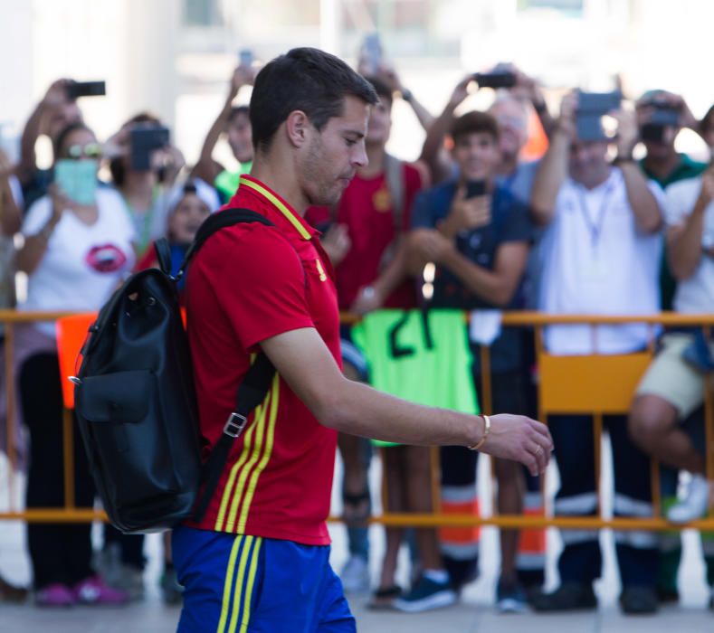 Los jugadores de la Selección llegan a Alicante