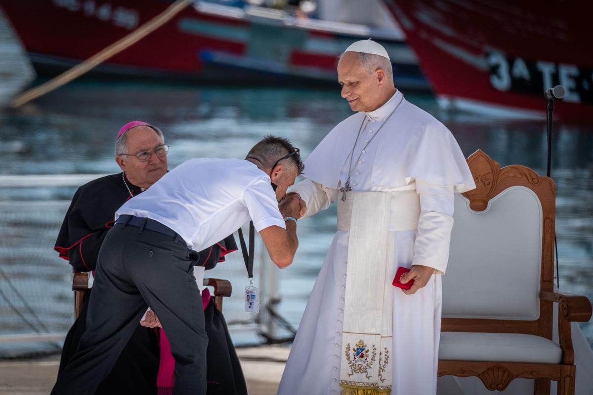 El papa en Arguineguín.