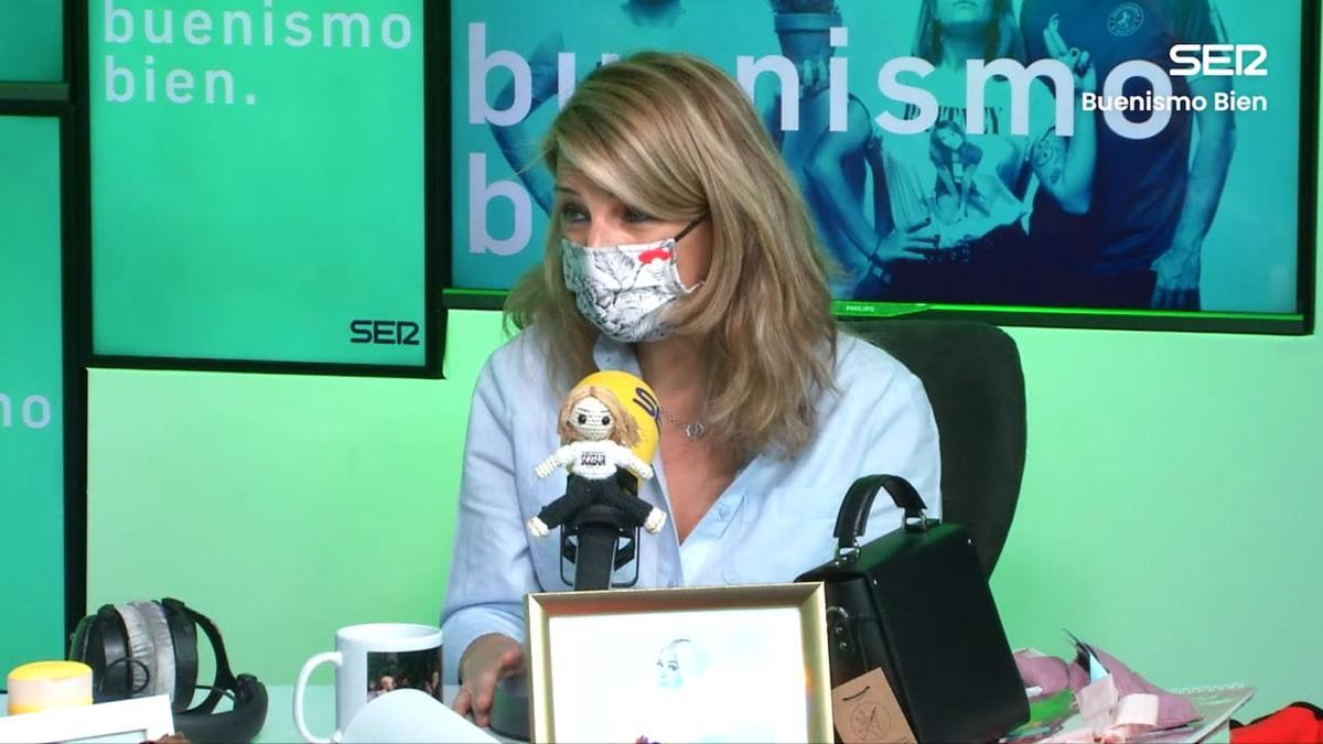 Yolanda Díaz en el programa &quot;Buenismo bien&quot; de la Cadena SER.