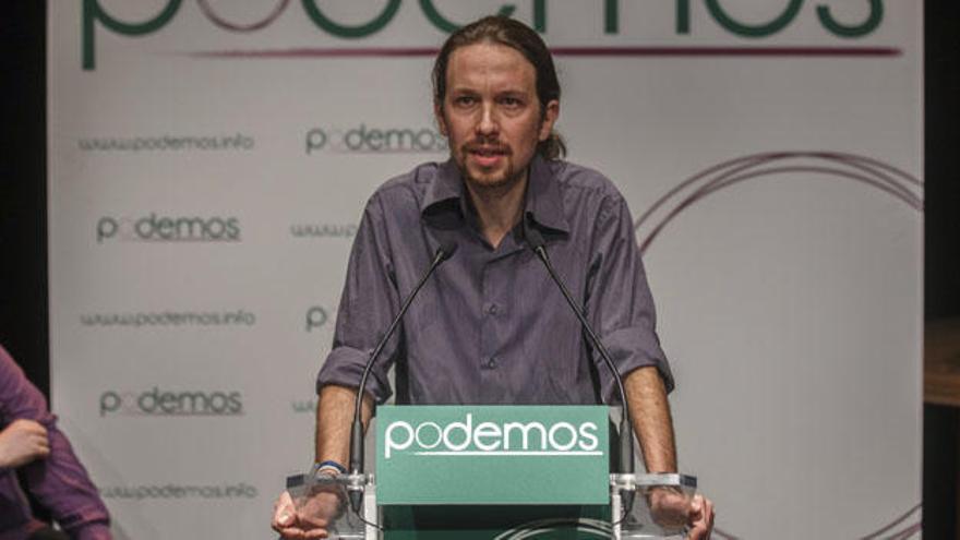 Pablo Iglesias en un acto del partido