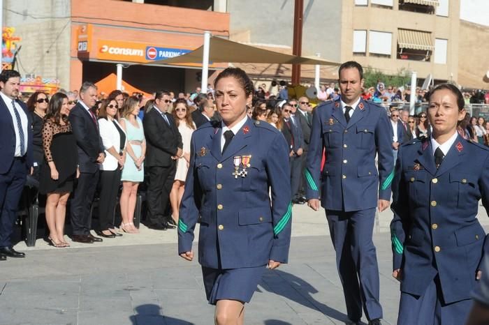 Exhibición de saltos y jura de bandera en Alcantar