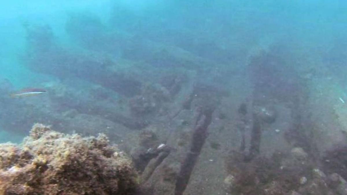 Parte del pecio de San Pedro en una imagen del Centro de Arqueología Subacuática.