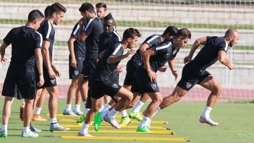 Los jugadores del Málaga continúan preparando el duelo ante el Getafe.