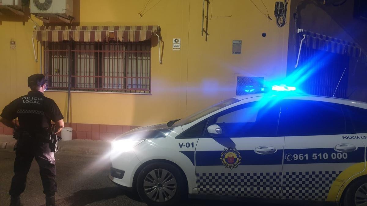 La Policía de Alaquàs en la interveción