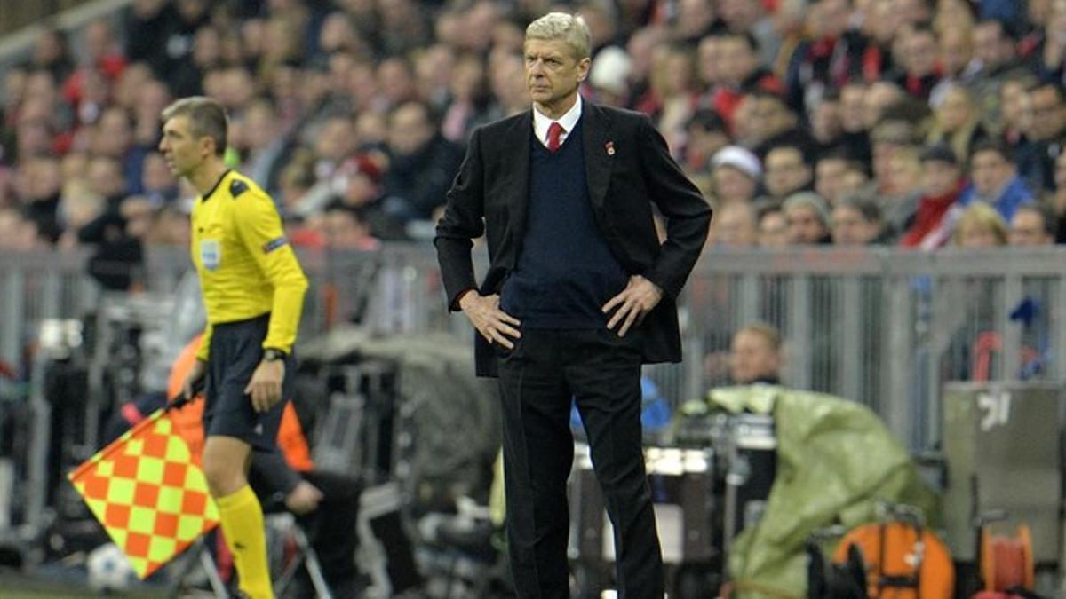 El técnico del Arsenal Arsène Wenger, durante un encuentro de la Champions League.