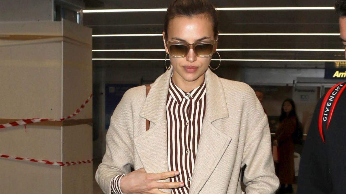 Irina Shayk en el aeropuerto de Milán