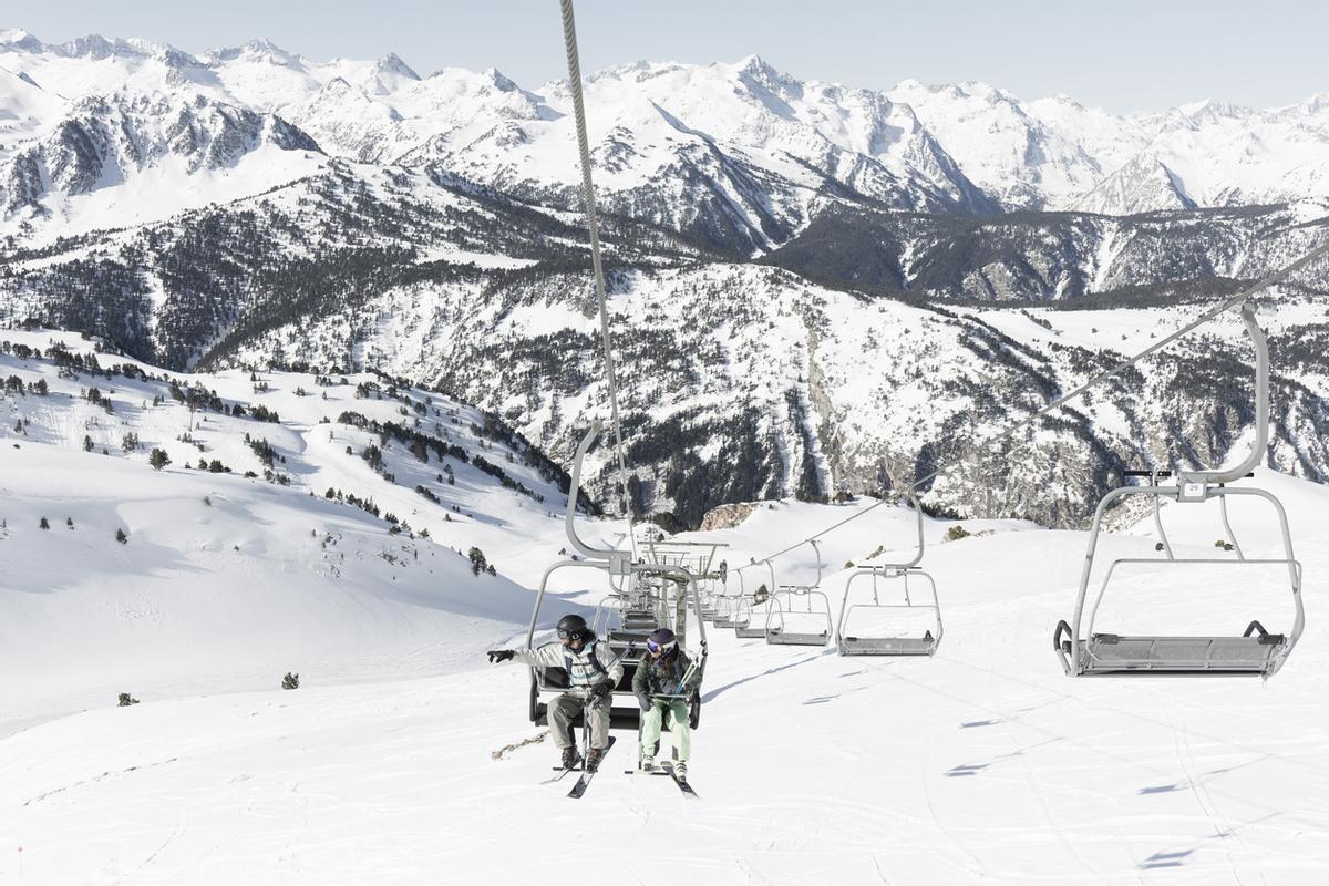 Telesilla en la estación de esquí de Baqueira-Beret