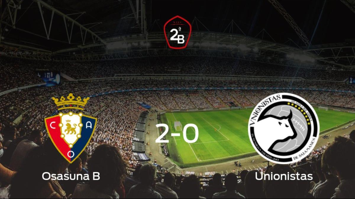 Osasuna B logra la victoria después de derrotar 2-0 al Unionistas