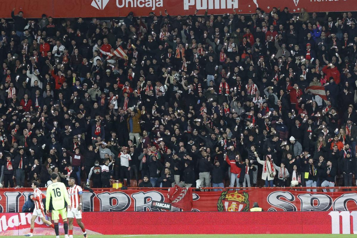 Un momento del Sporting-Mirandés.
