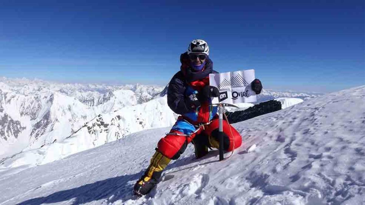 Mingote, la pasada semana en la cima del Broad Peak