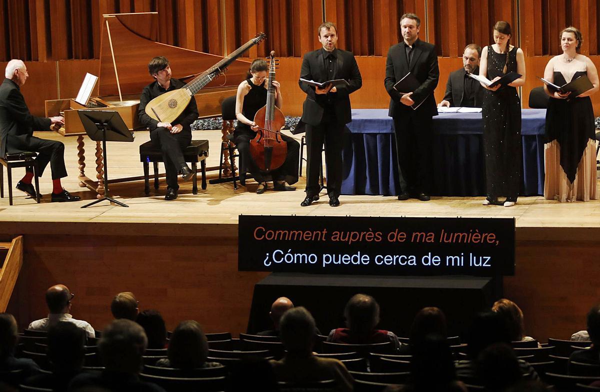 “Les Arts Florissants”, durante su concierto de ayer en el Auditorio Príncipe Felipe de Oviedo. | Luisma Murias