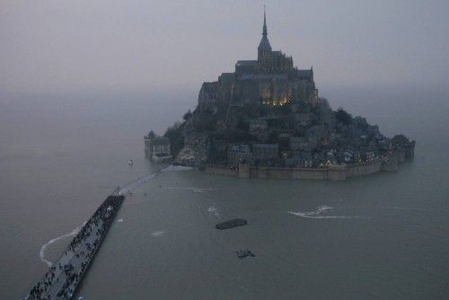 La 'marea del siglo', en el Monte Saint-Michel