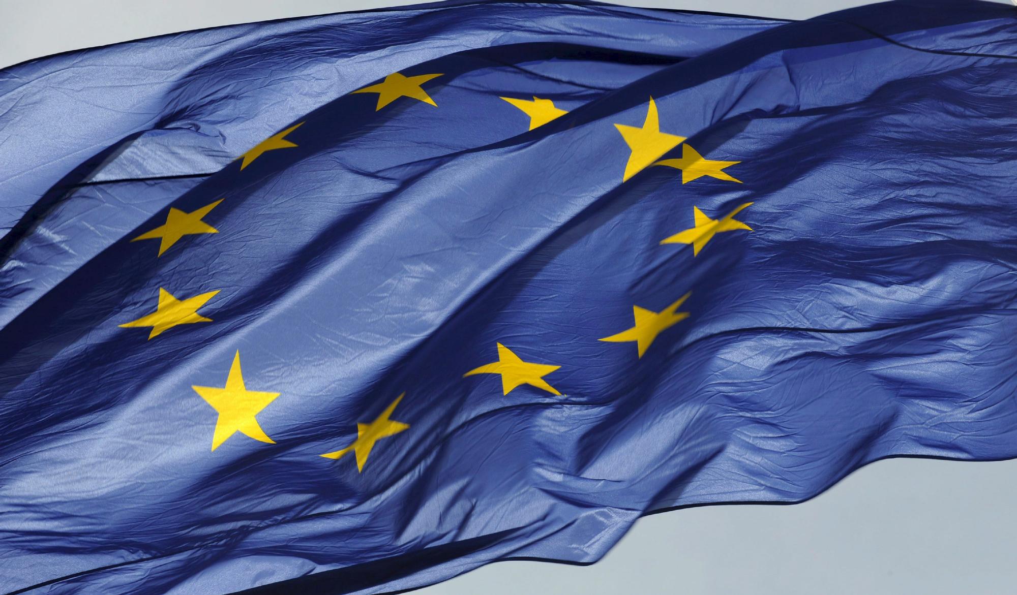 La bandera de la Unión Europea ondea en Berlín, en una imagen de archivo.