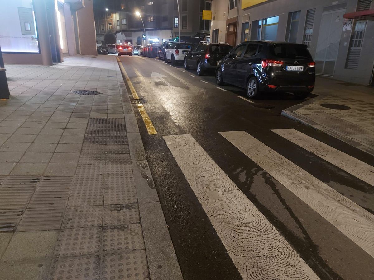 El paso de peatones donde tuvo lugar el incidente, en la calle Río de Oro.
