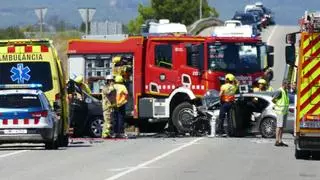 Un mort en una col·lisió frontal a la C-31 a Vilamalla