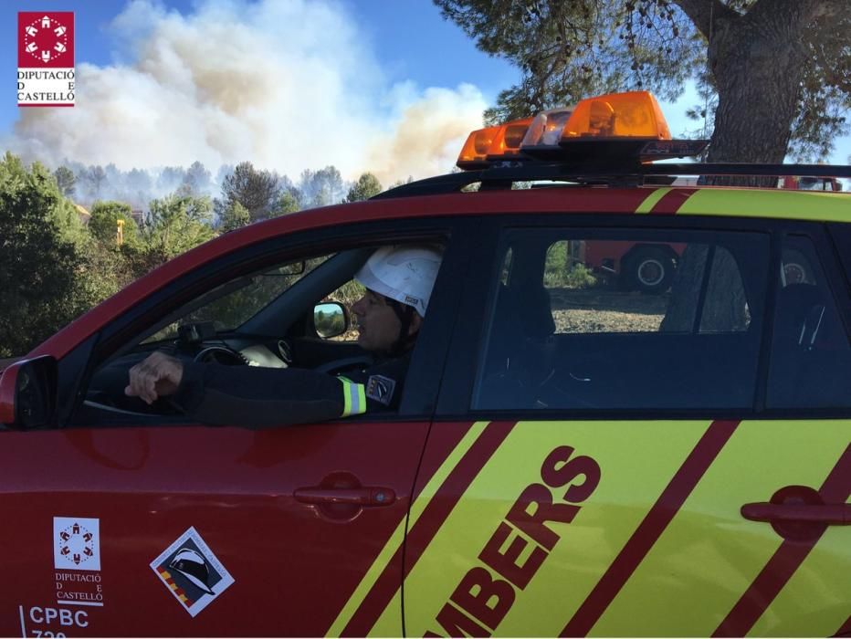 Incendio forestal en Cabanes