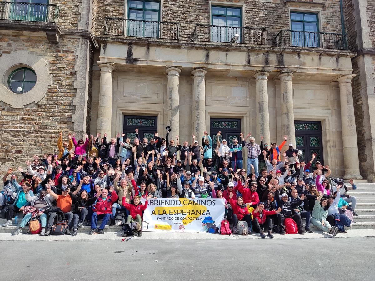 Participantes en la peregrinación de Cáritas