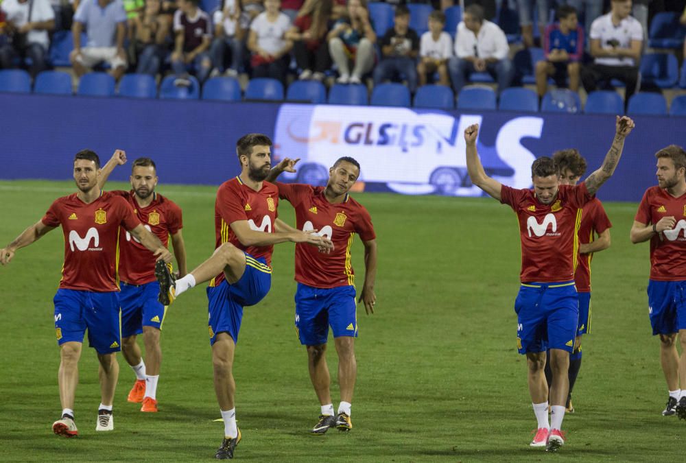 El entrenamiento de La Roja ayer en el Rico Pérez