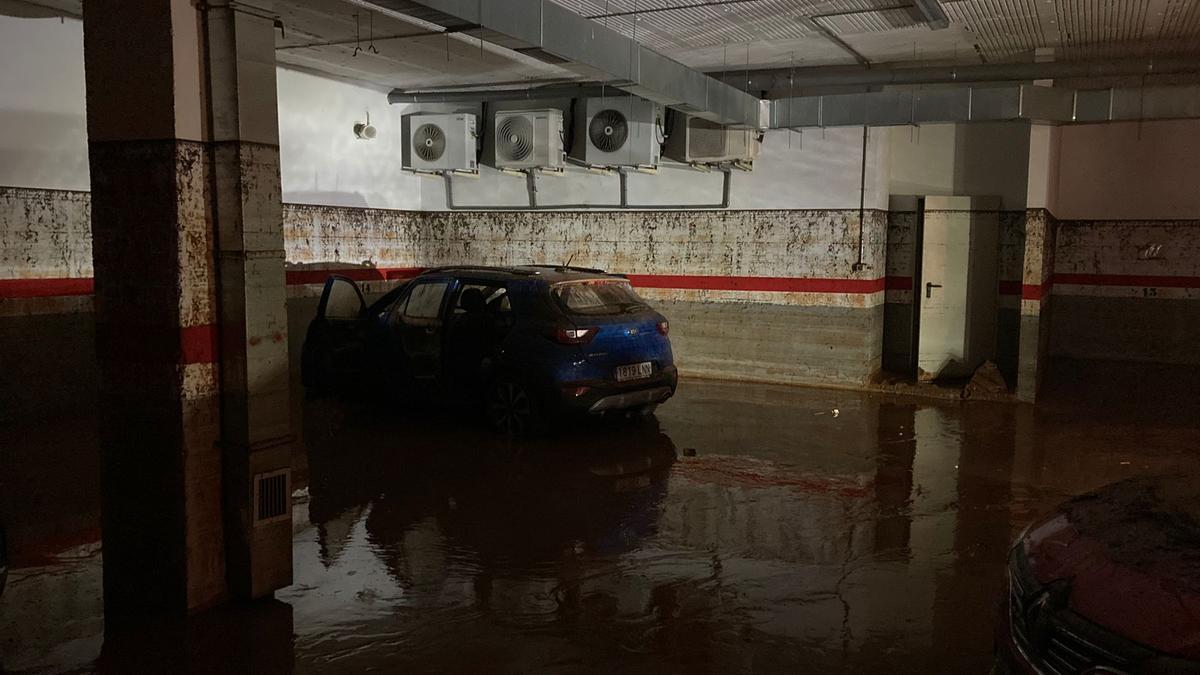 Sótano del Hotel Acosta Centro tras las lluvias de la pasada semana