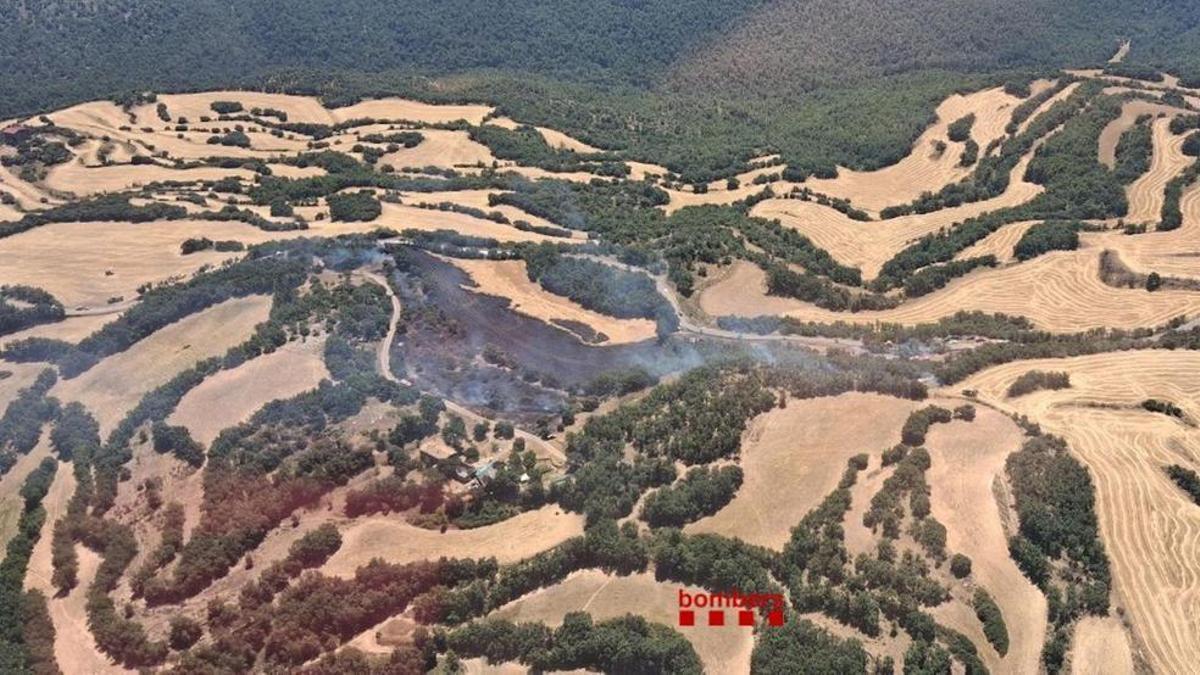 Incendi a Pinell de Solsonès