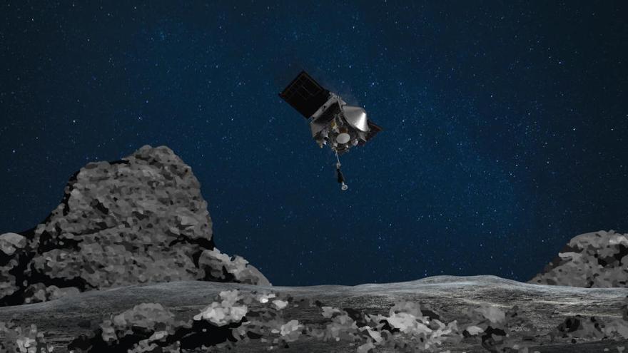 Una sonda de la NASA recoge muestras de un asteroide por primera vez en su historia