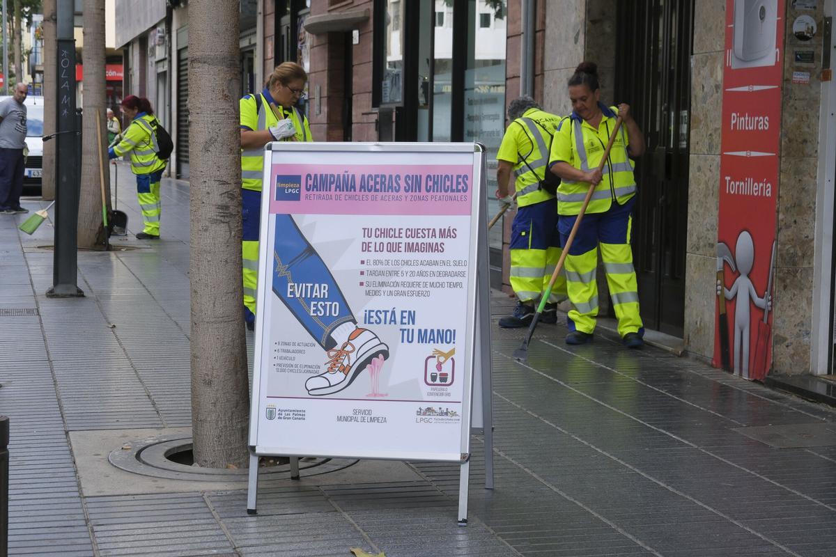 Retirada de chicles de las calles de Las Palmas de Gran Canaria