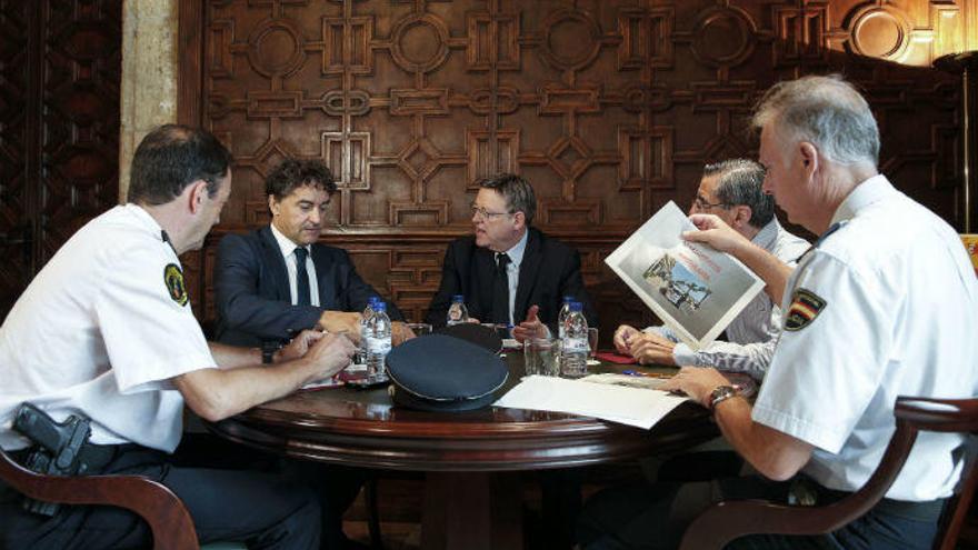 Puig y Colomer durante una reunión esta mañana