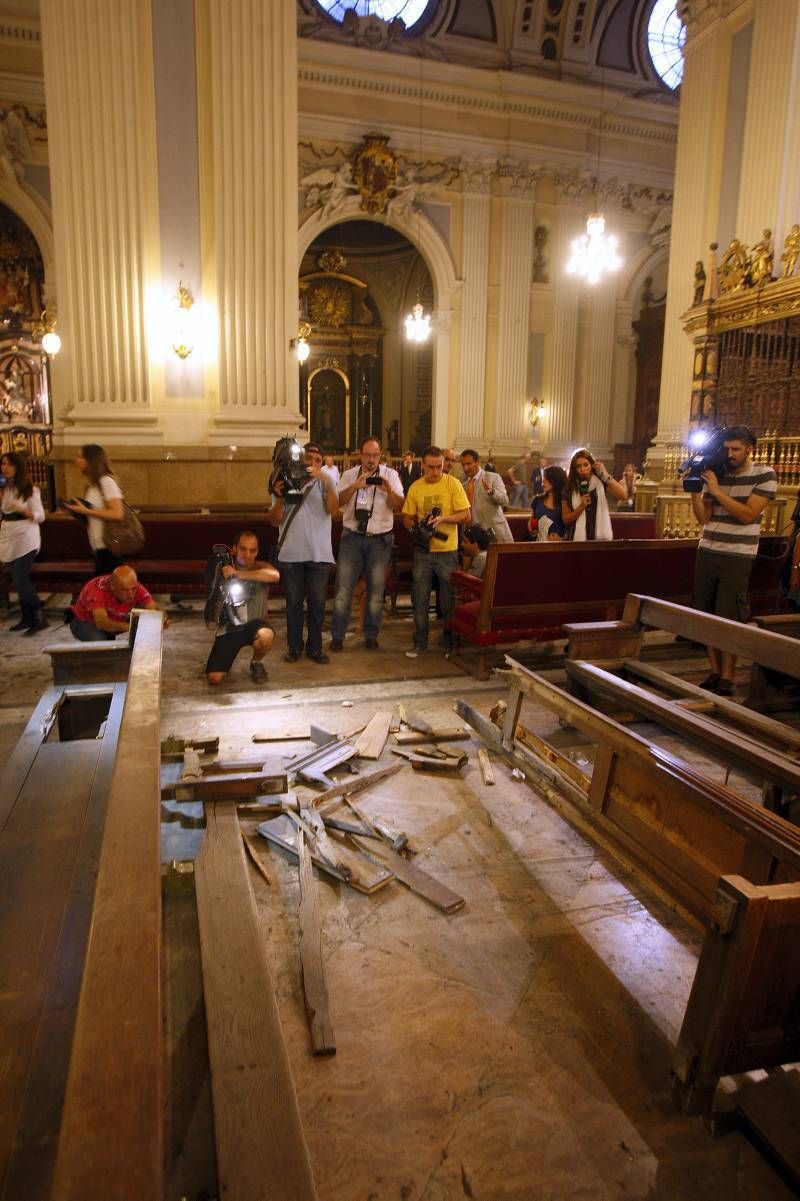 Fotogalería: Explosión en el interior de la basílica del Pilar