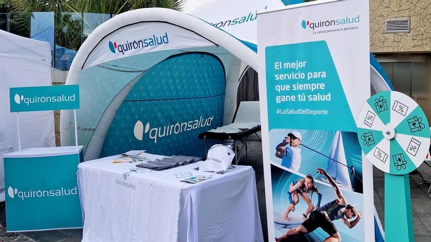 Imagen del stand Quirónsalud para la carrera.