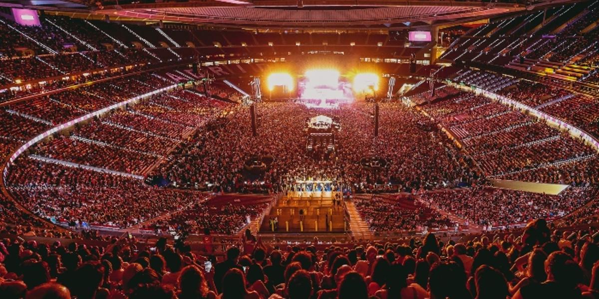 El estadio Metropolitano, en un concierto.