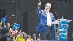 Bernardo Arévalo, en una acto electoral.