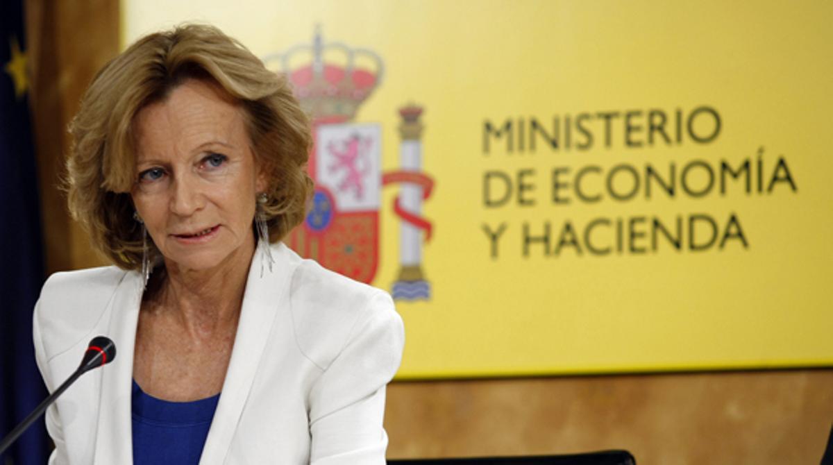 En roda de premsa, Salgado ha informat que el Govern aprovarà demà al Consell de Ministres la unificació dels fons de garanties de dipòsits.