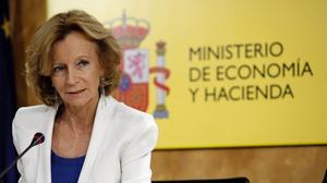 En roda de premsa, Salgado ha informat que el Govern aprovarà demà al Consell de Ministres la unificació dels fons de garanties de dipòsits.