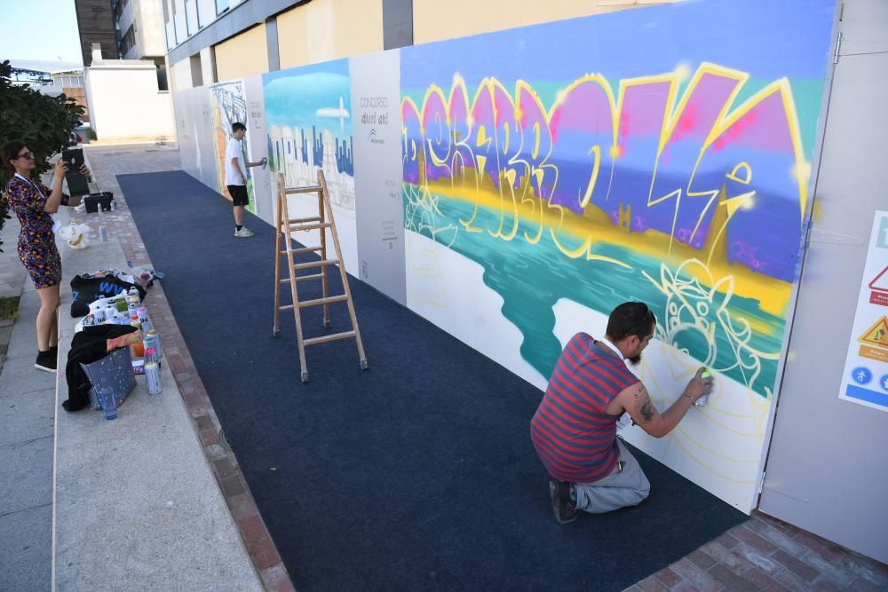 Encuentro de grafiteros en la Plaza de Tabacos