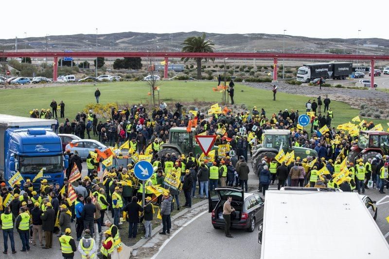 Manifestación de agricultores en Zaragoza