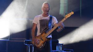 Sting, en un moment del seu concert d’ahir en el festival Les Nits Occident.