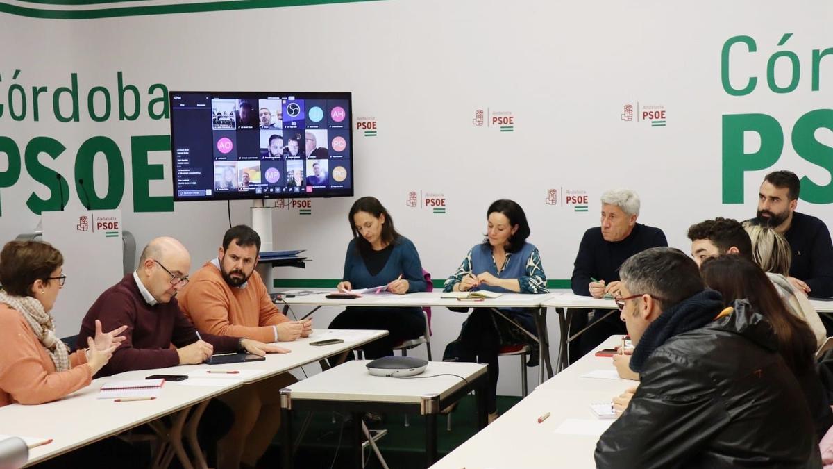 Reunión de la Comisión Ejecutiva Provincial del PSOE de Córdoba.