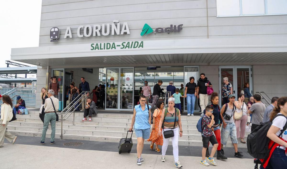 Estación provisional de tren de A Coruña.