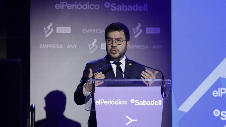 Pere Aragonès, intervenint en la gala de l’any passat.