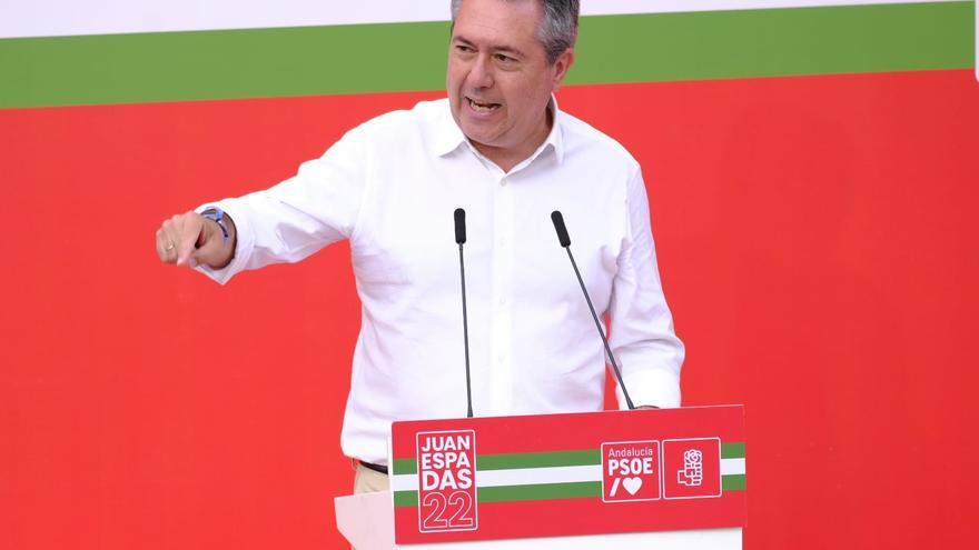 Juan Espadas: "Algunos no quieren campaña electoral porque se avergüenzan de sus siglas"