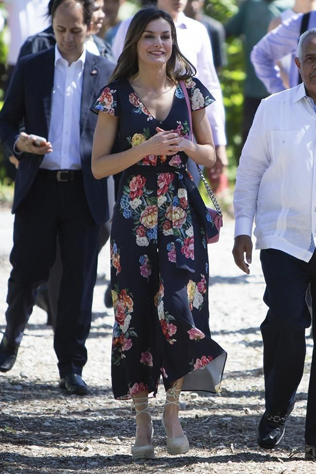 Letizia Ortiz, muy sontiente en República Dominicana