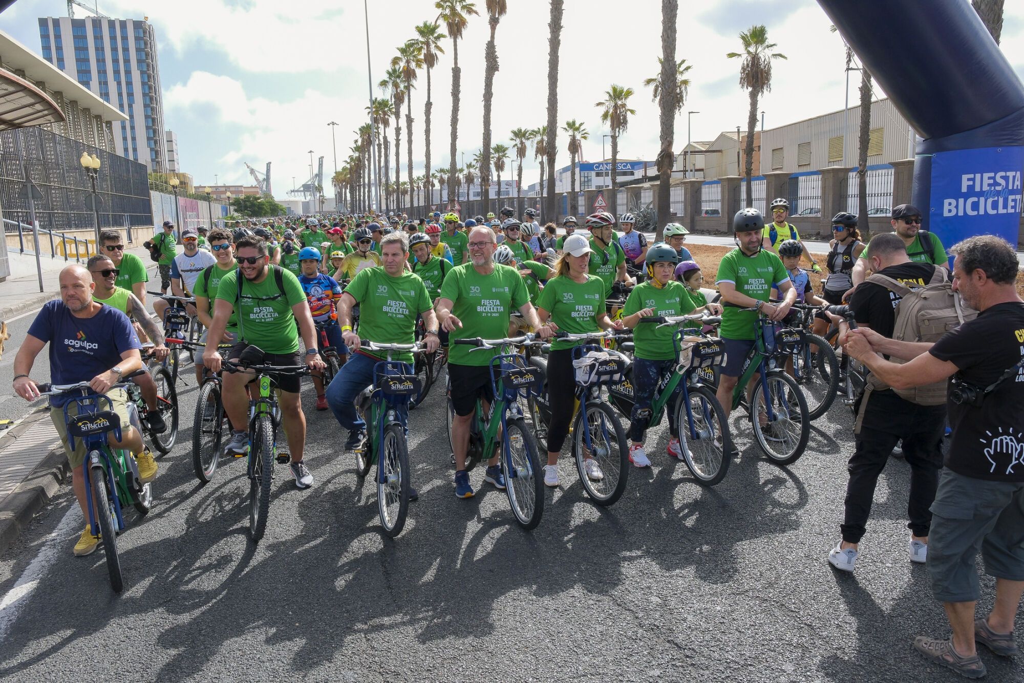 Fiesta de la bici en Las Palmas de Gran Canaria