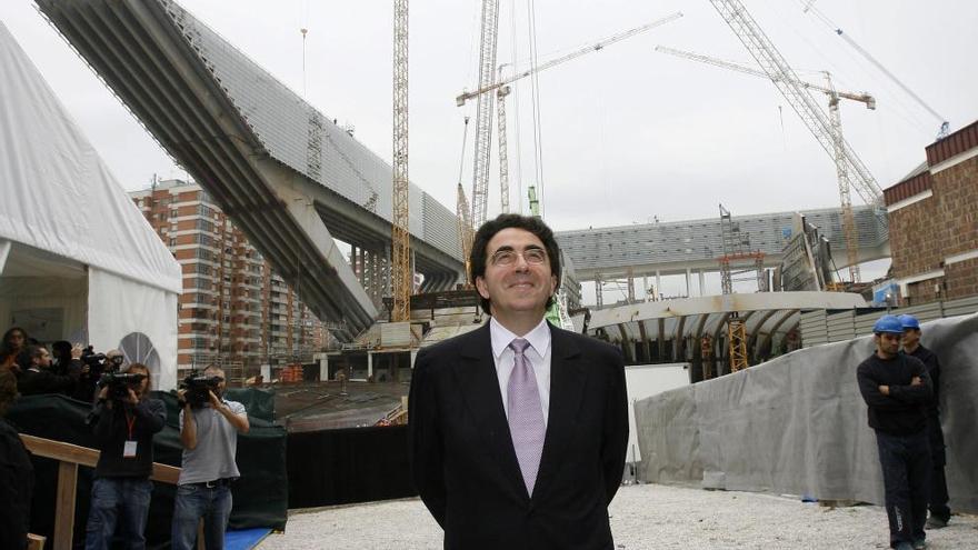 Calatrava, en las obras del palacio de Oviedo.