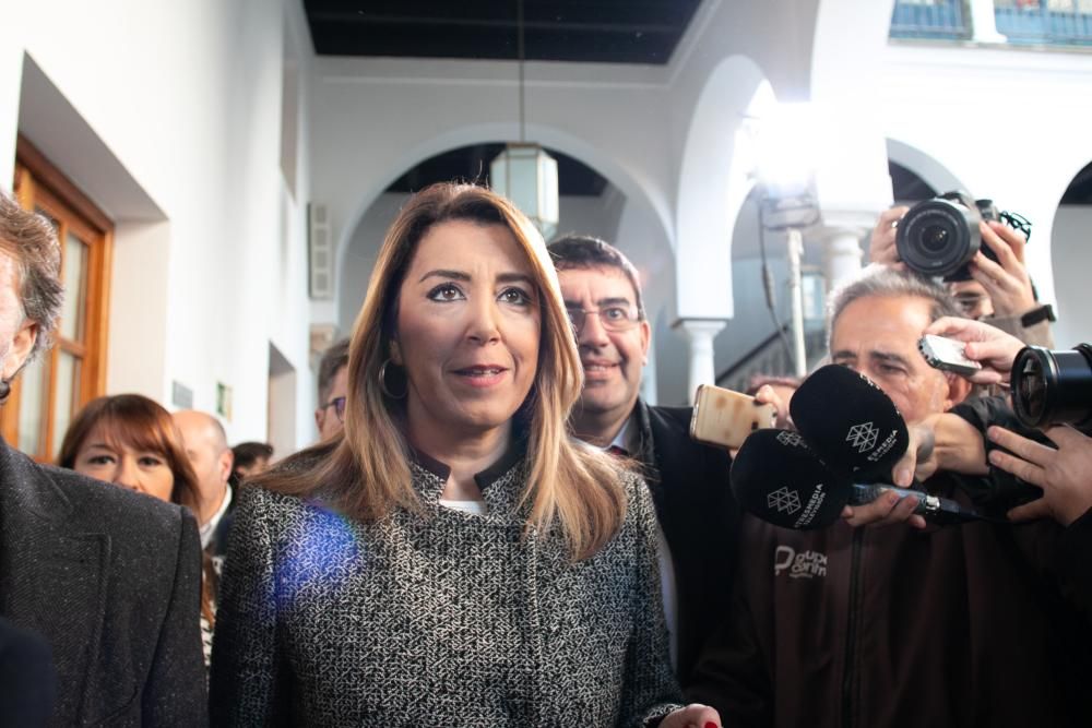 Susana Díaz, este jueves, en el Parlamento ...