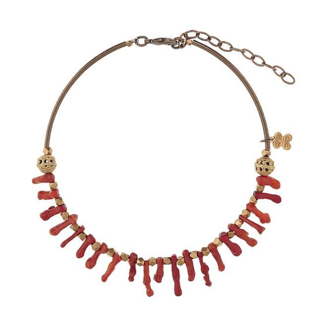 Collar de coral y bronce, de Nok