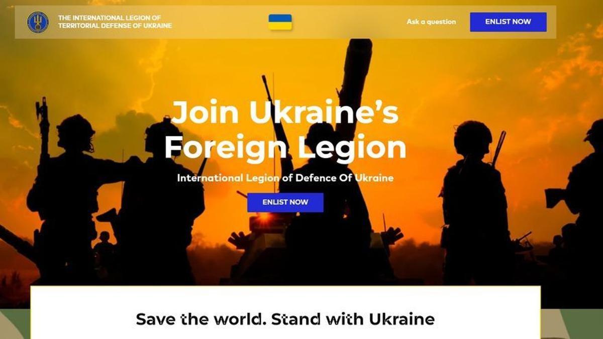 Propaganda de la Legión Extranjera de Ucrania Marzo 2022.
