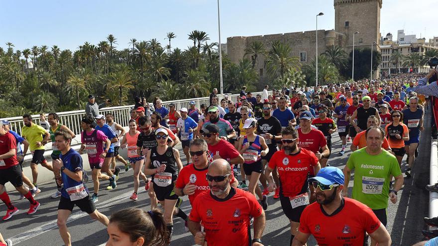 Un momento de la Media Maratón de Elche en 2019