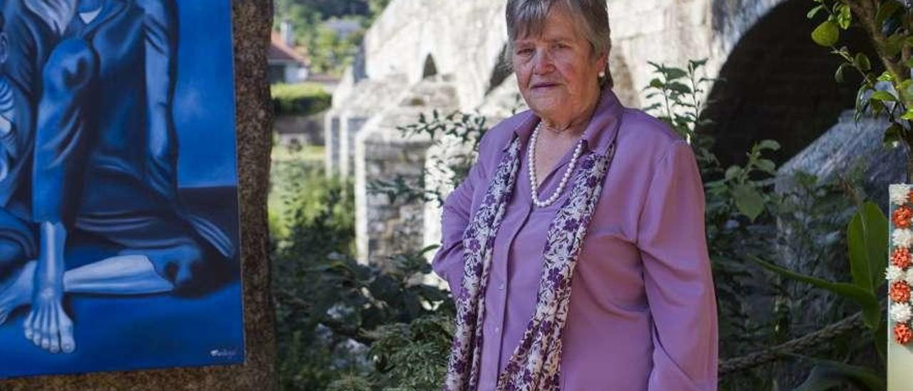 Ofelia Otero, onte, na parroquia cruceña de Gres. // Bernabé/Ana Agra