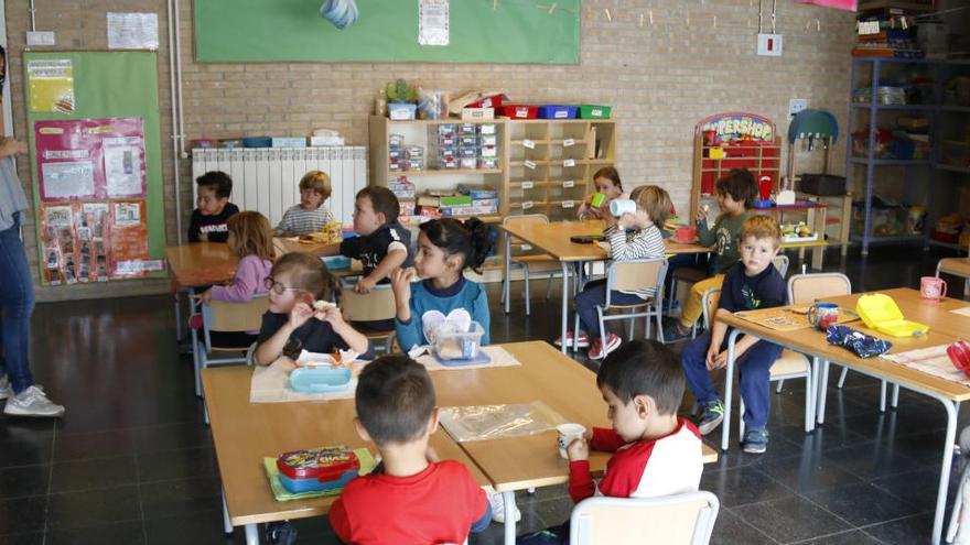 Classe de P4 a l&#039;escola Cor de Roure de Santa Coloma de Queralt