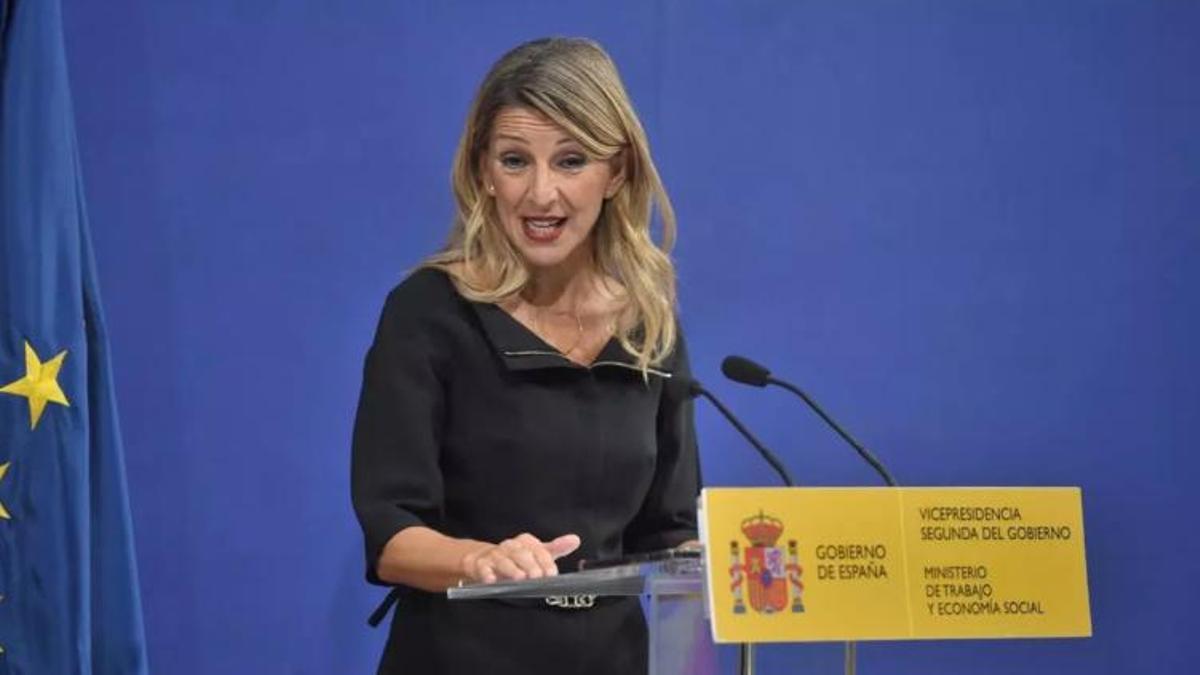 La vicepresidenta segona i ministra de Treball i Economia Social, Yolanda Díaz